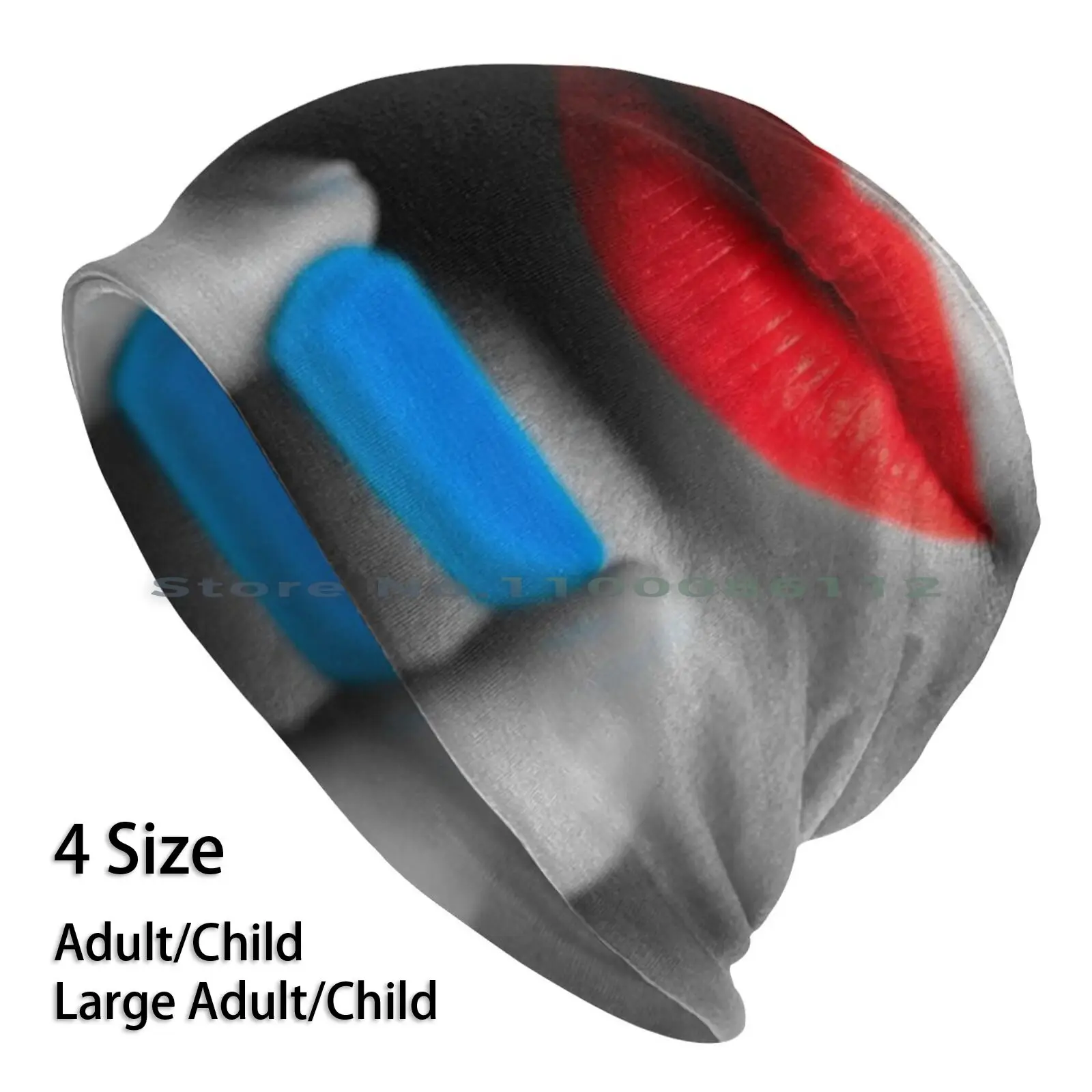 

Capsule Beanies Knit Hat Capsule Drug Girls Womens Lips Pill Red Blue Medication Pharmacy Brimless Knitted Hat Skullcap Gift
