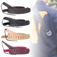 adjustable genuine leather guitar strap suede cowhide guitar strap for acoustic electric guitar bass musical instrument belt
