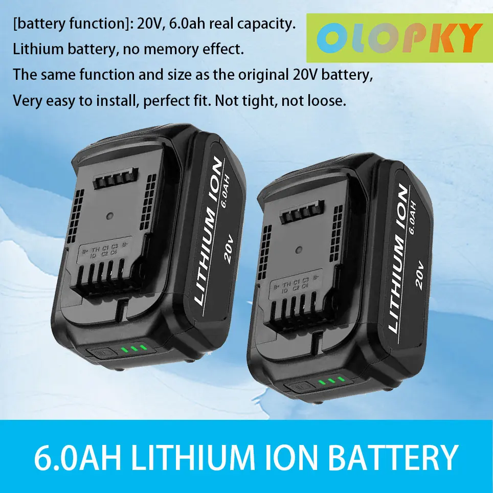 

Сменная батарея Ач dcb205 dcb204-совместима с DeWalt 20 в, аккумуляторная батарея для литиевого инструмента