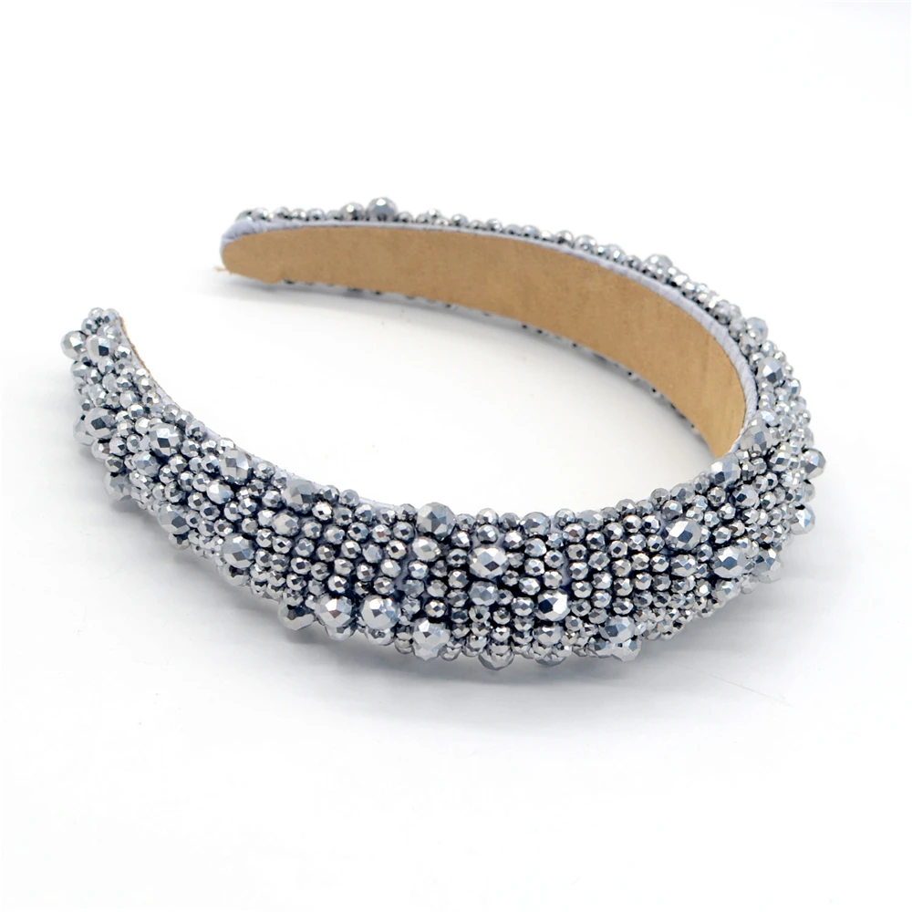 

Colorful Bling Bling Rhinestones Headbands For Womens Luxury Shiny Padded Diamond Crystal Hair Bands Party Hair Accessories