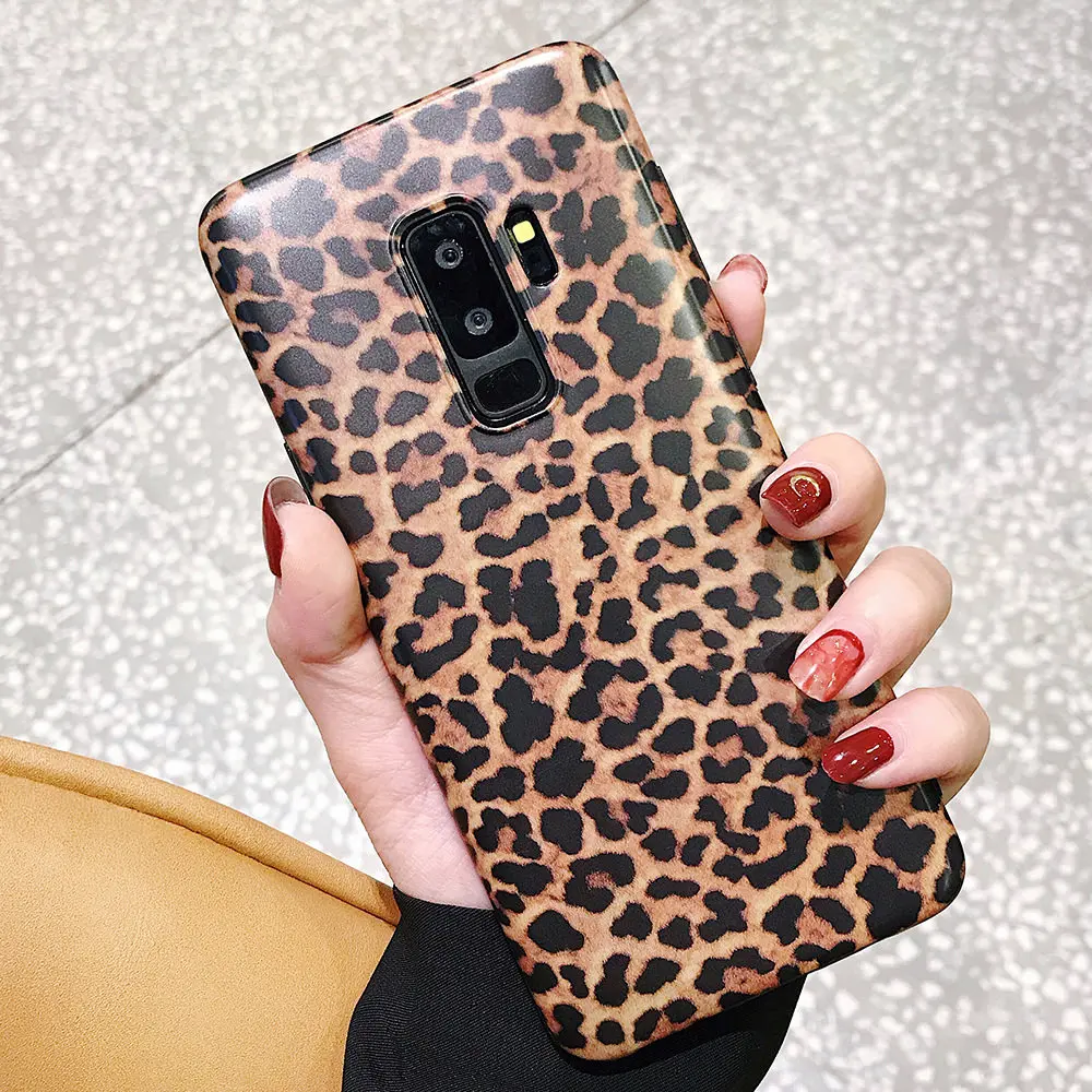 LAPOPNUT телефонные чехлы для samsung Galaxy S10 S9 S8 Plus Леопардовый принт тонкий противоударный гибкий матовый Силиконовый чехол