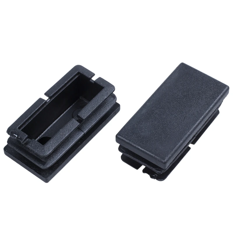 8 Pcs Black Plastic Rectangular Blanking End Caps Inserts 20mm x 40mm | Мебель