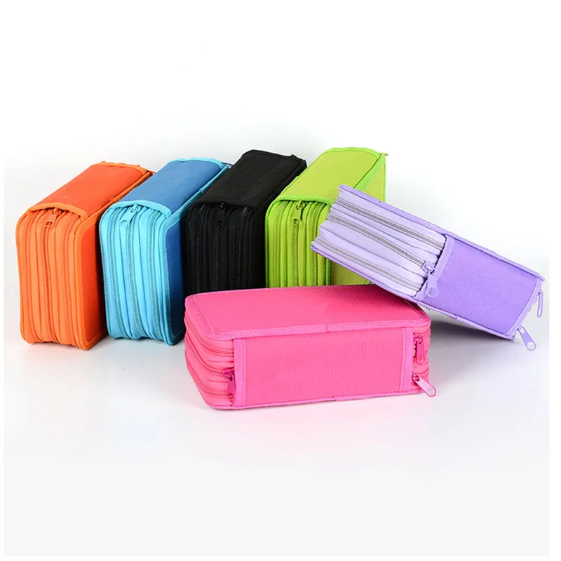 Милый Оксфордский школьный чехол-карандаш 4 слоя 72 отверстия пенальти для детей