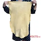 Тряпка для очистки автомобиля, натуральная замша желтого цвета, 45 х75 см