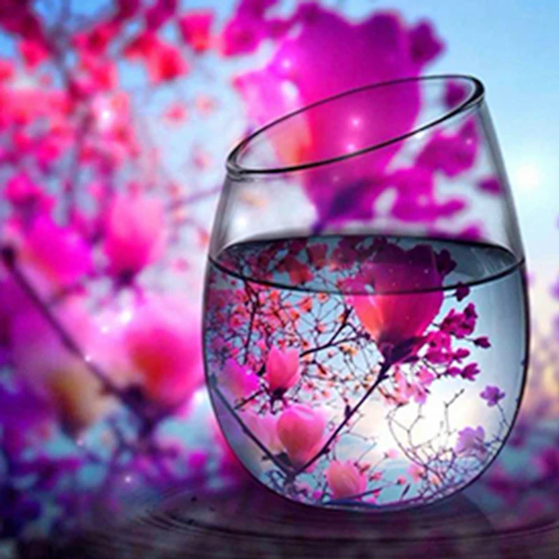 Фуюн Diy Круглый дрель алмазов картина мозаика полный 100% крест Stitch &quotЦветок &amp