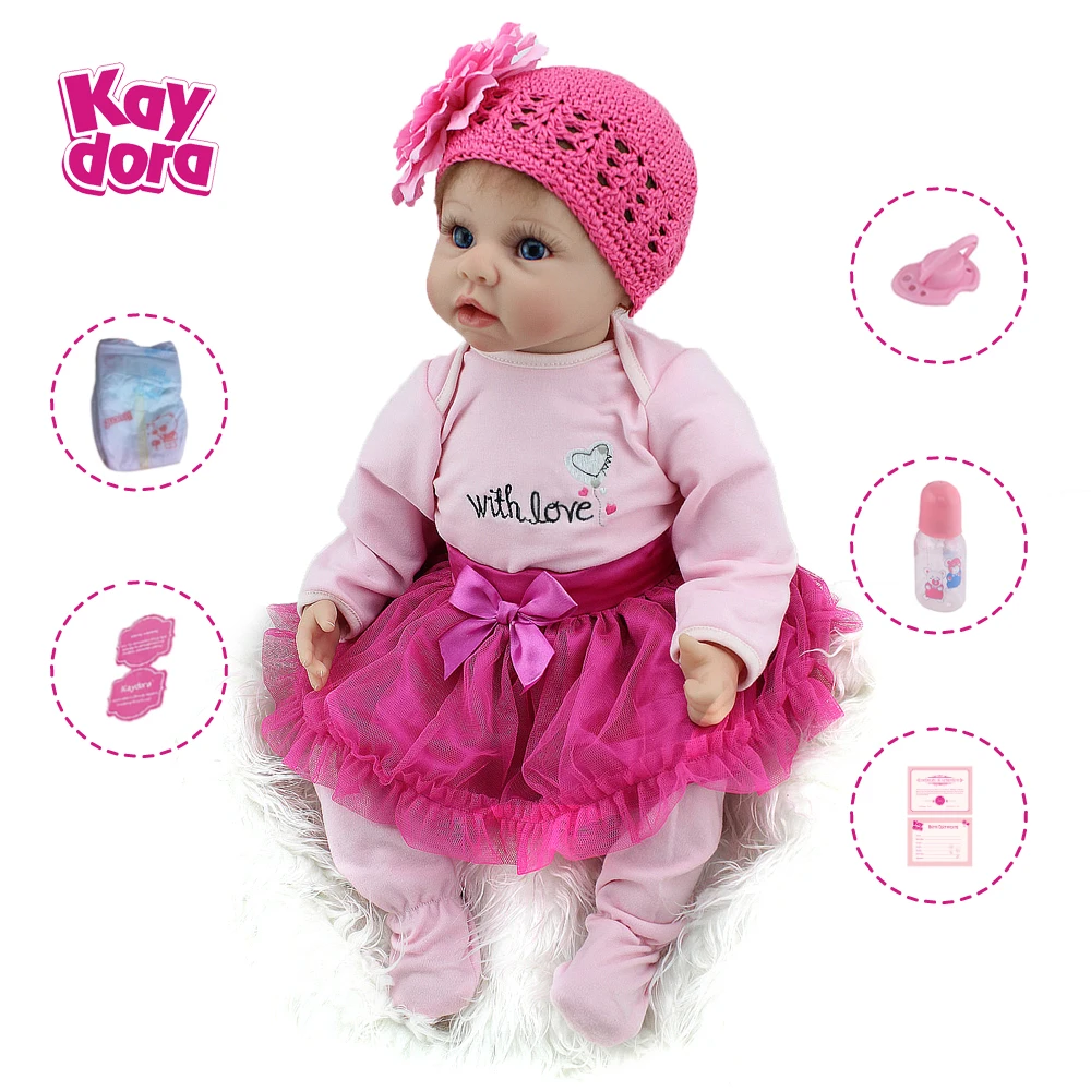55 см виниловые силиконовые куклы Reborn Baby детские тканевые игрушки для тела живое