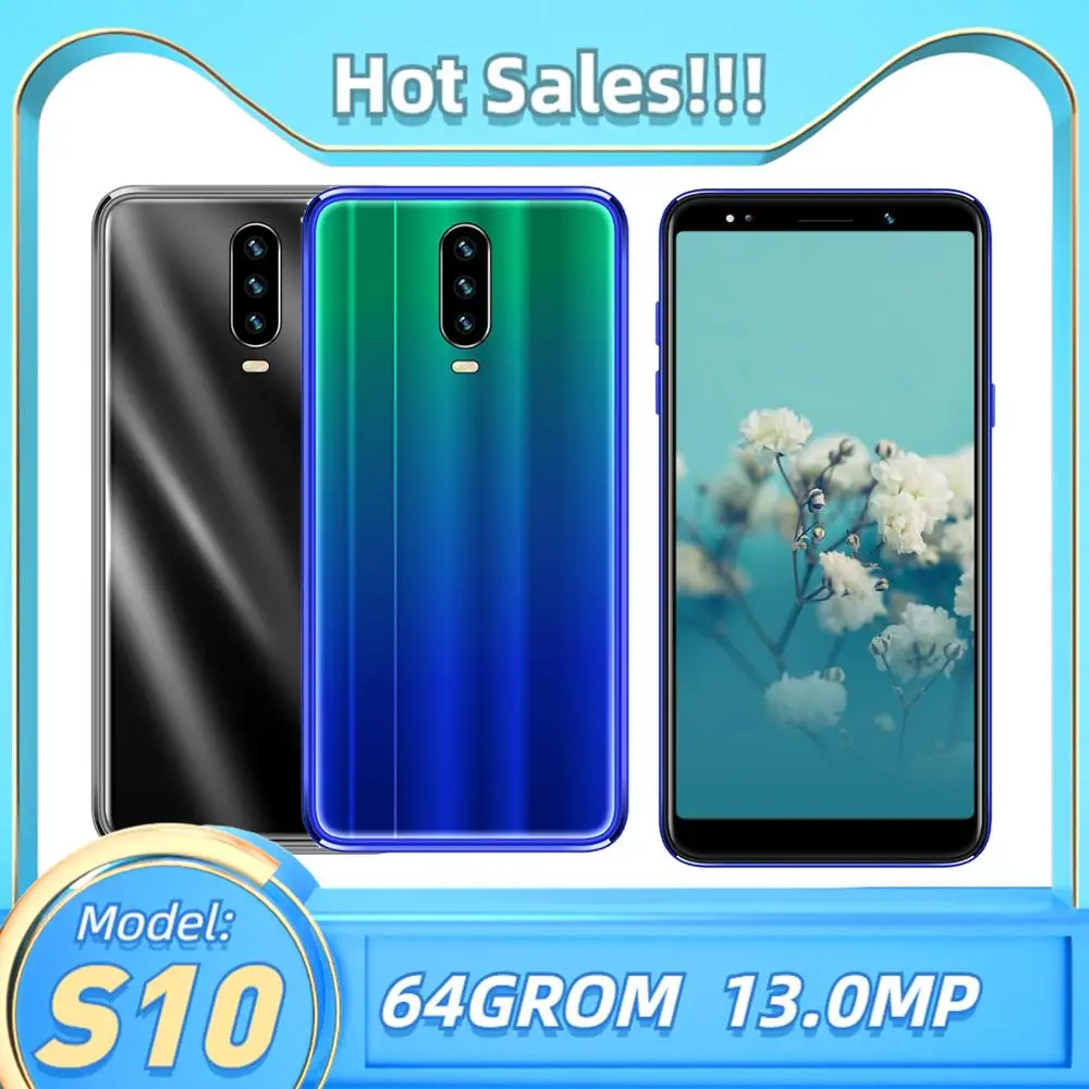 S10 смартфон с 5 дюймовым дисплеем четырёхъядерным процессором ОЗУ 4 Гб ПЗУ 64 ГБ 18:9
