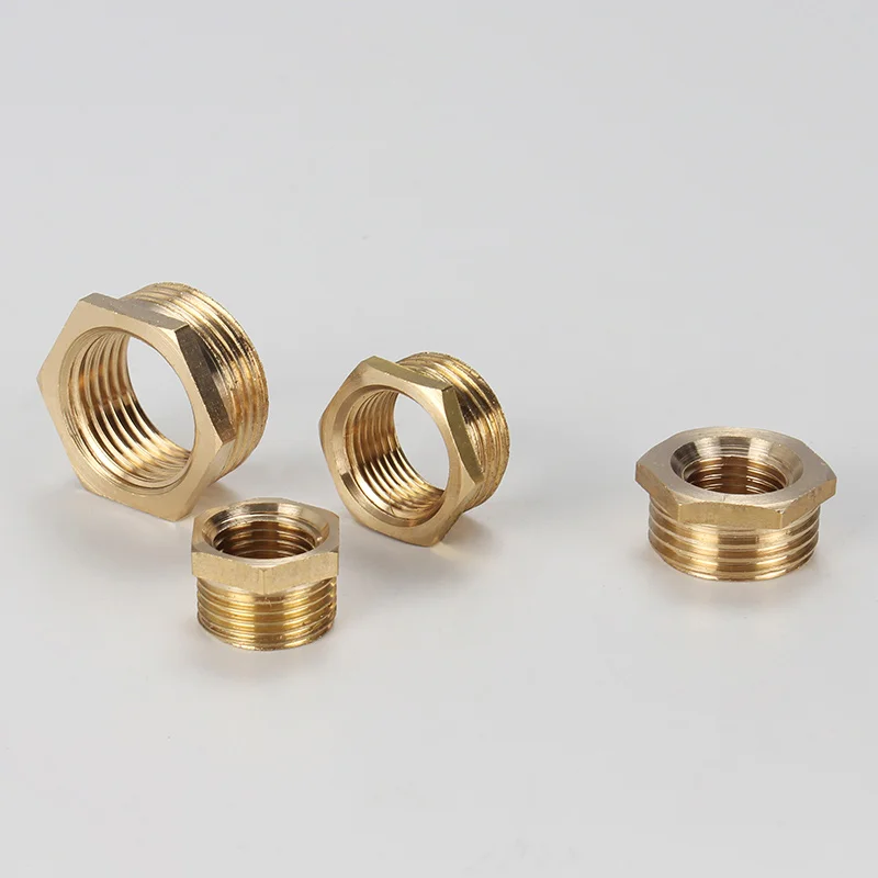 Brass Adapter Fitting BSP Reducing Hexagon Bush Bushing Male to Female Connector Fuel Water Gas Oil 1/8&quot 1/4&quot 3/8&quot 1/2&quot 3/4&quot