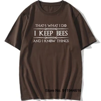 i keep bees i know things beekeeping beekeeper cotton short sleeve funny t shirt graphic harajuku retro t shirt streetwear