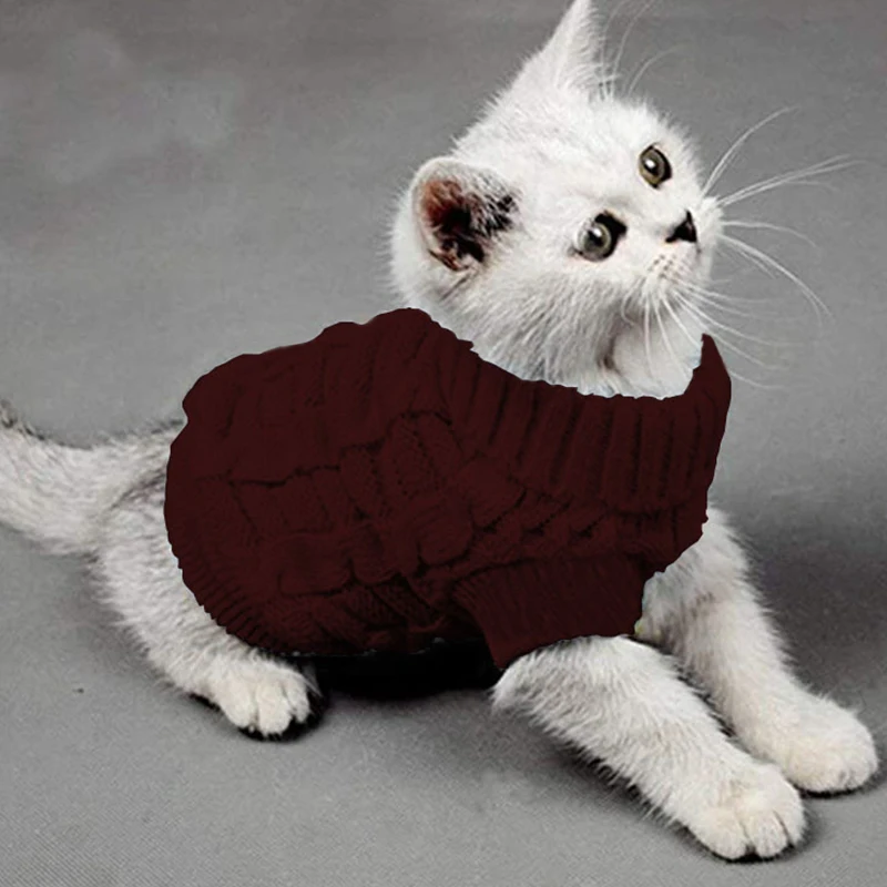 

XS-3XL 9Colors Knitted Cats Sleeveless Sweater Soft Classic Cute Solid Puppy Dog Pet Coat Clothes