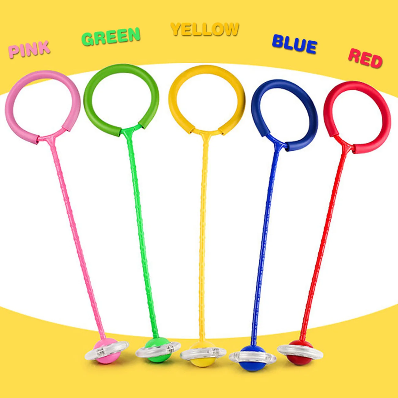 

Fitness Swing Ball Children Toys Glowing Bouncing Balls One Foot Flashing Jumping Rope Ball Sports Colorful Ankle Skip Ball