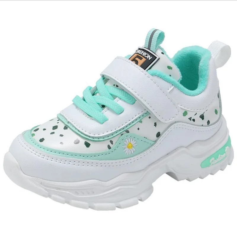 

2021 Fall/Winter Kids Sports Shoes Fashion Leather Waterproof Comfortable Casual Kids Shoes For Girl Children Shoes