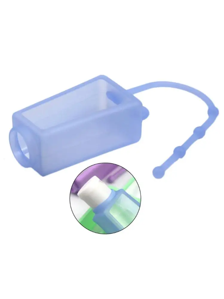 

10Pcs Portable Flip Cap Refillable Empty Bottle with Silicone Holder Keychain E65F
