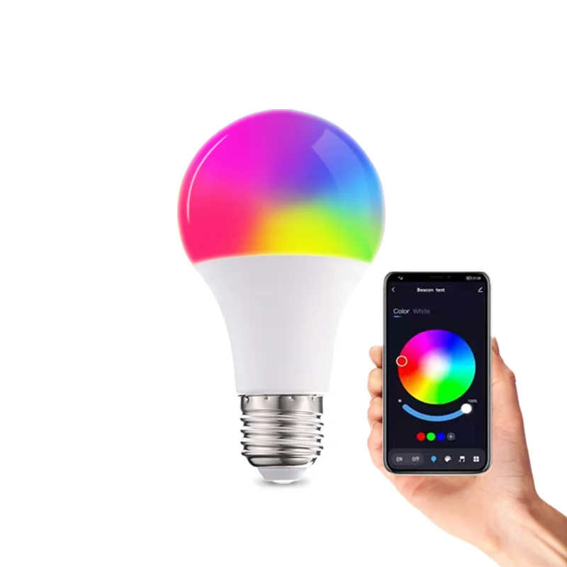 Умный Bluetooth-светильник Tuya e27 RGB светодиодный светильник с регулируемой яркостью и