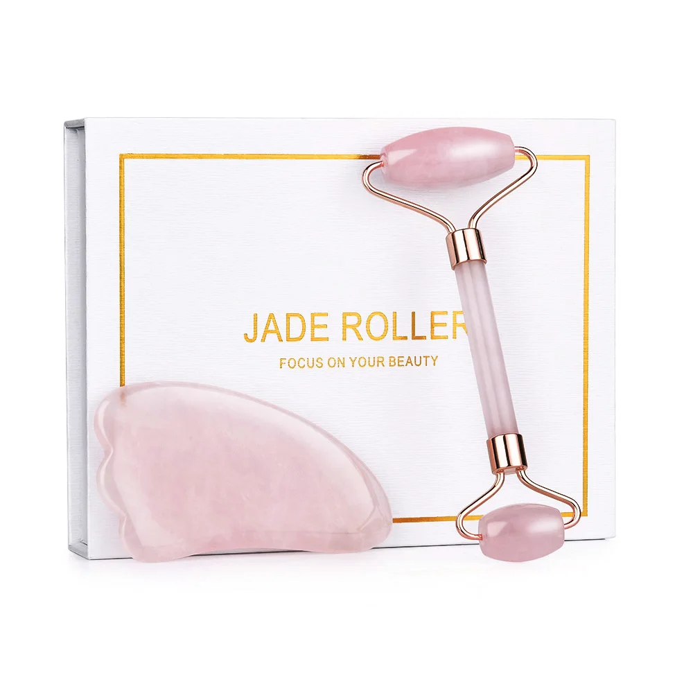 Нефрит для лица нефрит массажа ролик розовый кварц скребок нефритовый массажер