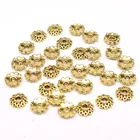 Оптовая Продажа тибетские посеребренные колпачки из цинкового сплава маленькие цветочные бусины колпачки смешанные разделительные бусины узор бусины колпачки 5 мм 100200 шт.