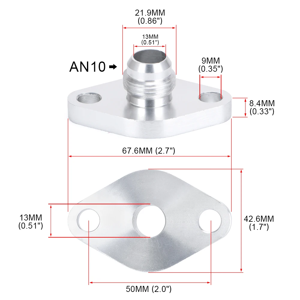 Адаптер обратного/сливного фланца LPXWM - Turbo AN10 для TOYOTA LEXUS 1JZ 2JZ GTE LPXWM-OFG35