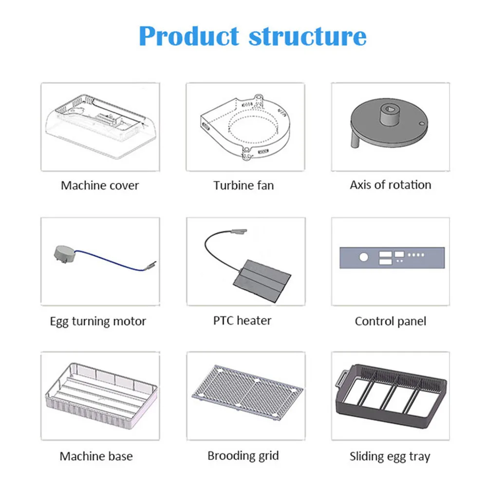

15 Egg Incubator Household Small Automatic Incubator Separate Egg Tray Smart Mini Incubator Incubation Equipment