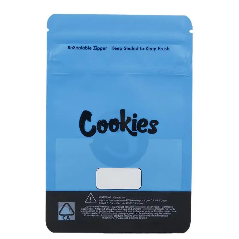 

Coookies Red Blue3.5g 7g 1oz Cookies California SF Mylar Bag Childproof resealable zipperBags Jungle boys bags for dry herb