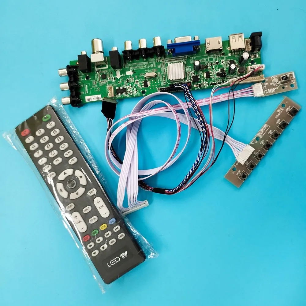 

Kit For LP156WH3-TLS3/LP156WH3-TLSA DVB-T remote VGA LED HDMI digital 1366X768 Signal controller board 40pin TV LVDS USB AV WLED
