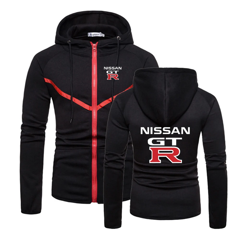 

New GTR Brand High Quality Wild Hoodies Men Fitness Sweatshirts Solid Color Zipper Muscle Sportswear