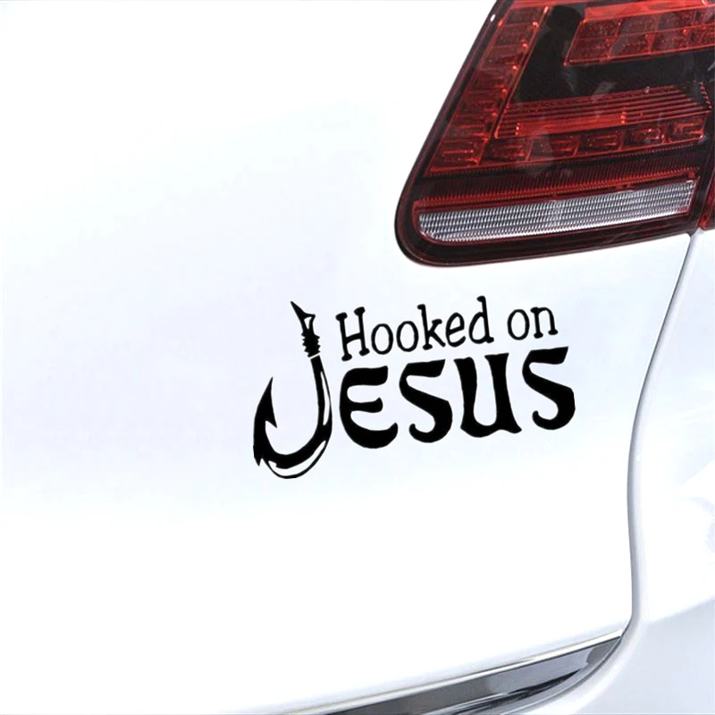

Car Stickers Jesus Fishing Funny Auto Decals Vinyl Waterproof Decoration Personalise Warning External Accessories 12x6.6CM 1pc