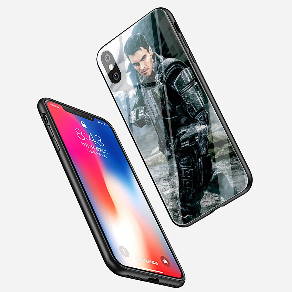 EWAU 7 Mass Effect закаленное стекло чехол для телефона iPhone SE 2020 11 Pro 6 6S Plus 8 X XS XR Max|Бамперы|