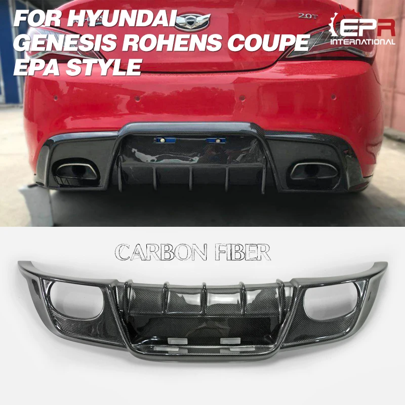УГЛЕРОДНЫЙ Задний диффузор для губ Genesis Rohens Coupe EPA Стиль FRP стекло волокно задний