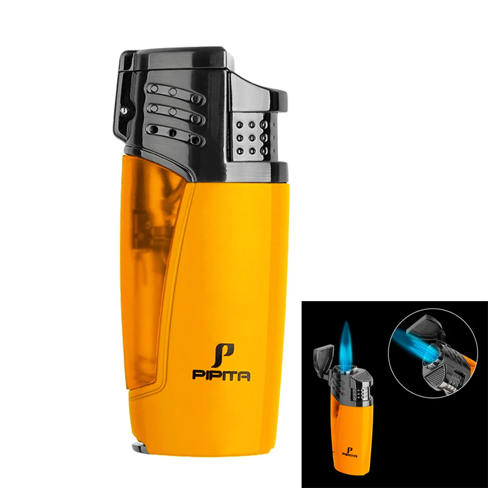 Зажигалка PIPITA для сигар 3 фонарика сигарет Портативная Бутановая аксессуар