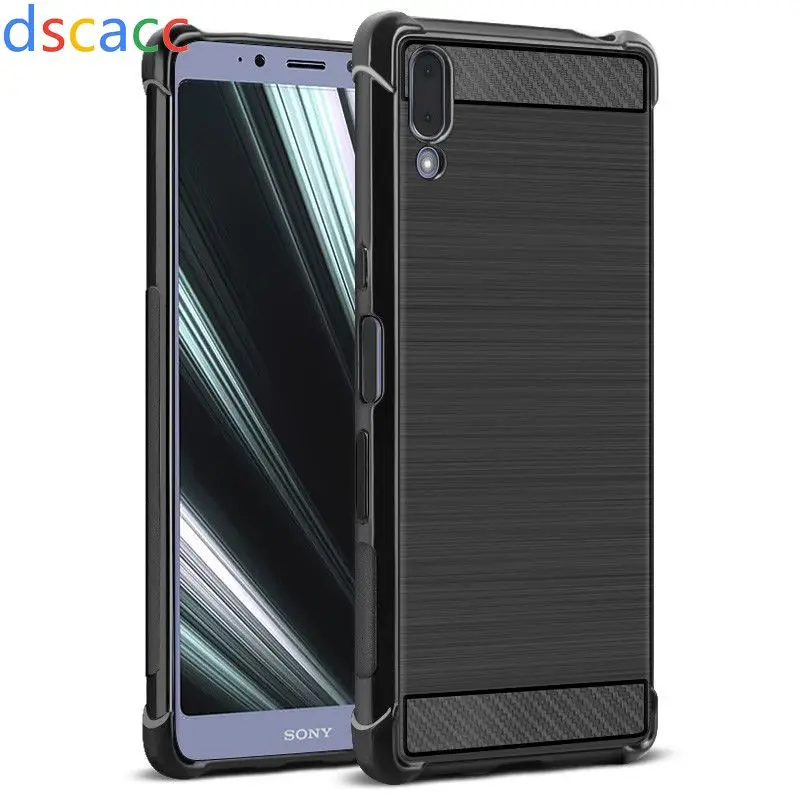 DSCACC углеродное волокно воздушная Подушка ТПУ чехол для Sony XZ4 Compact Xperia L3 XA3 Ultra XZ3 XZ2