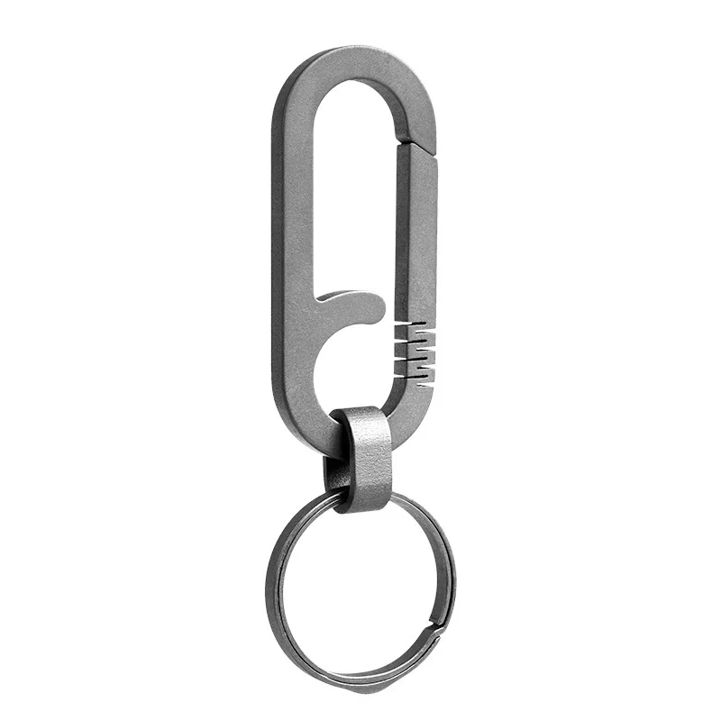 A299 Titanium alloy car key chain ring quick hanging carabiner backpack pendant EDC gadget | Спорт и развлечения