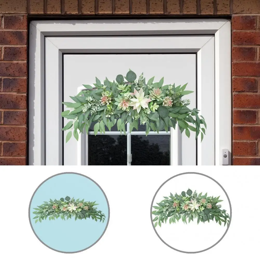 

Portable Great Fake Wreath DIY Wedding Decor Practical Simulation Wreath Vivid for Living Room