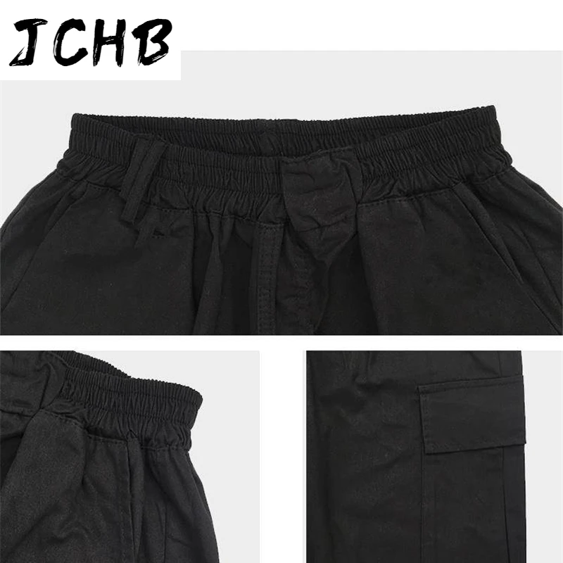 

2021 Streetwear Cargo Pants All Matching Solid Overalls Casual Pants Belt Korean Style of Ins Trend for Men and Women Patch Bag