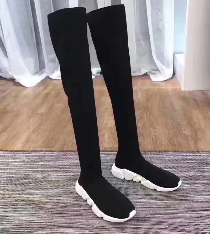 Женские сапоги Высокие носки-трубы Осенне-зимние модные облегающие выше колена