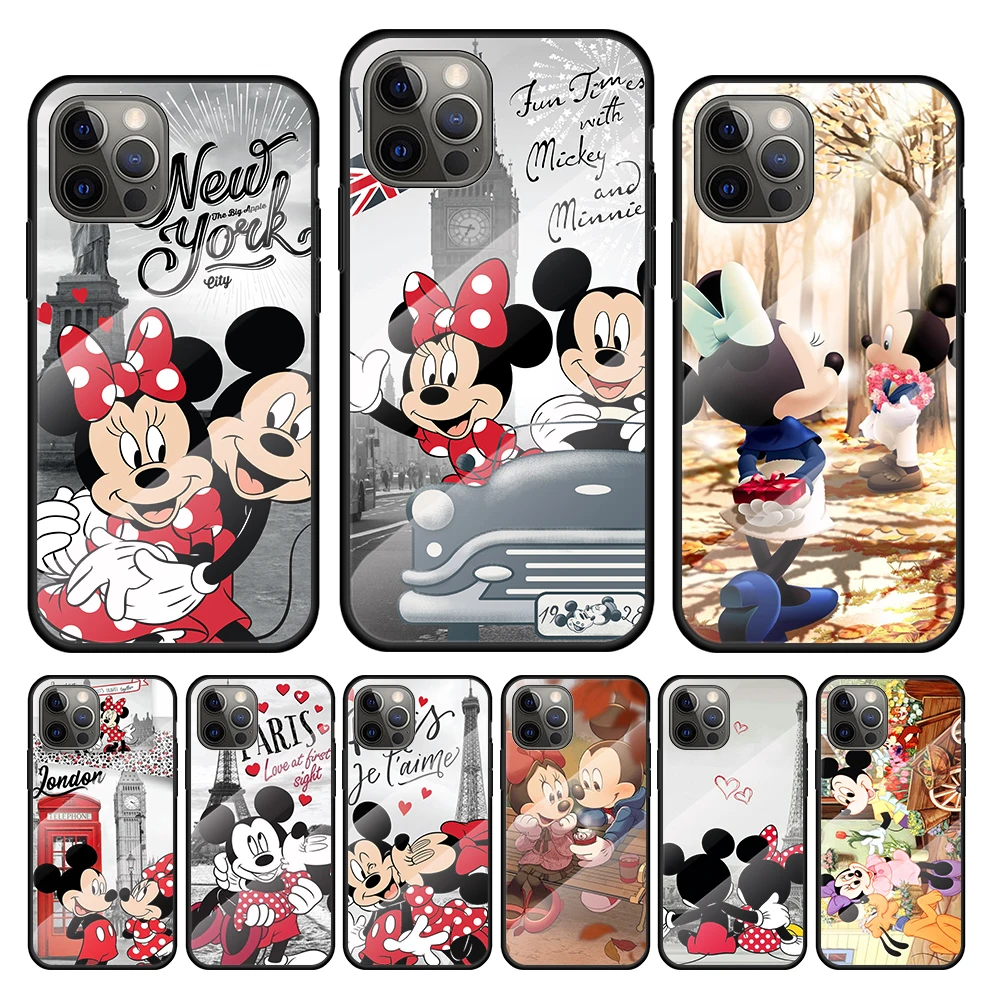 

Mickey Minne Have Fun Tempered Glass Cover For Apple IPhone 12 Mini 11 Pro XS MAX XR X 8 7 6S 6 Plus Phone Case Coque