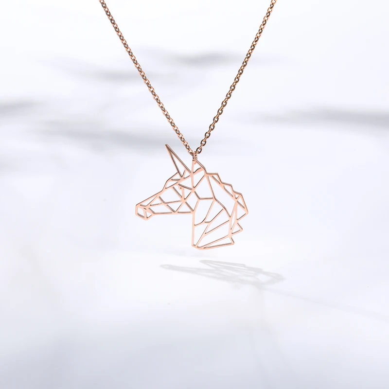 Цепочка с подвеской в виде лошади для мужчин и женщин ожерелье из нержавеющей