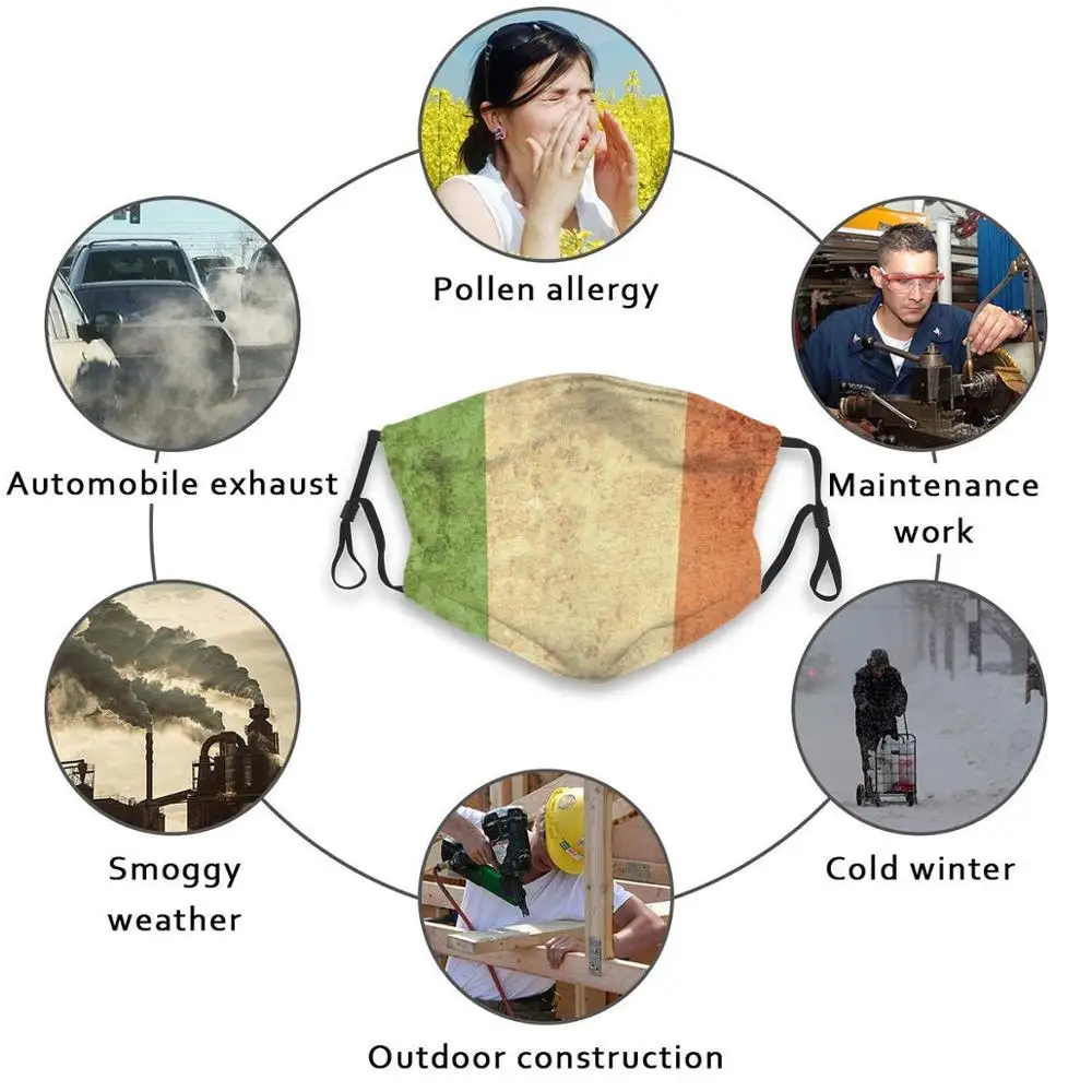 

Italy Flag Face Mask With Filter Italy Flag Grunge Vintage