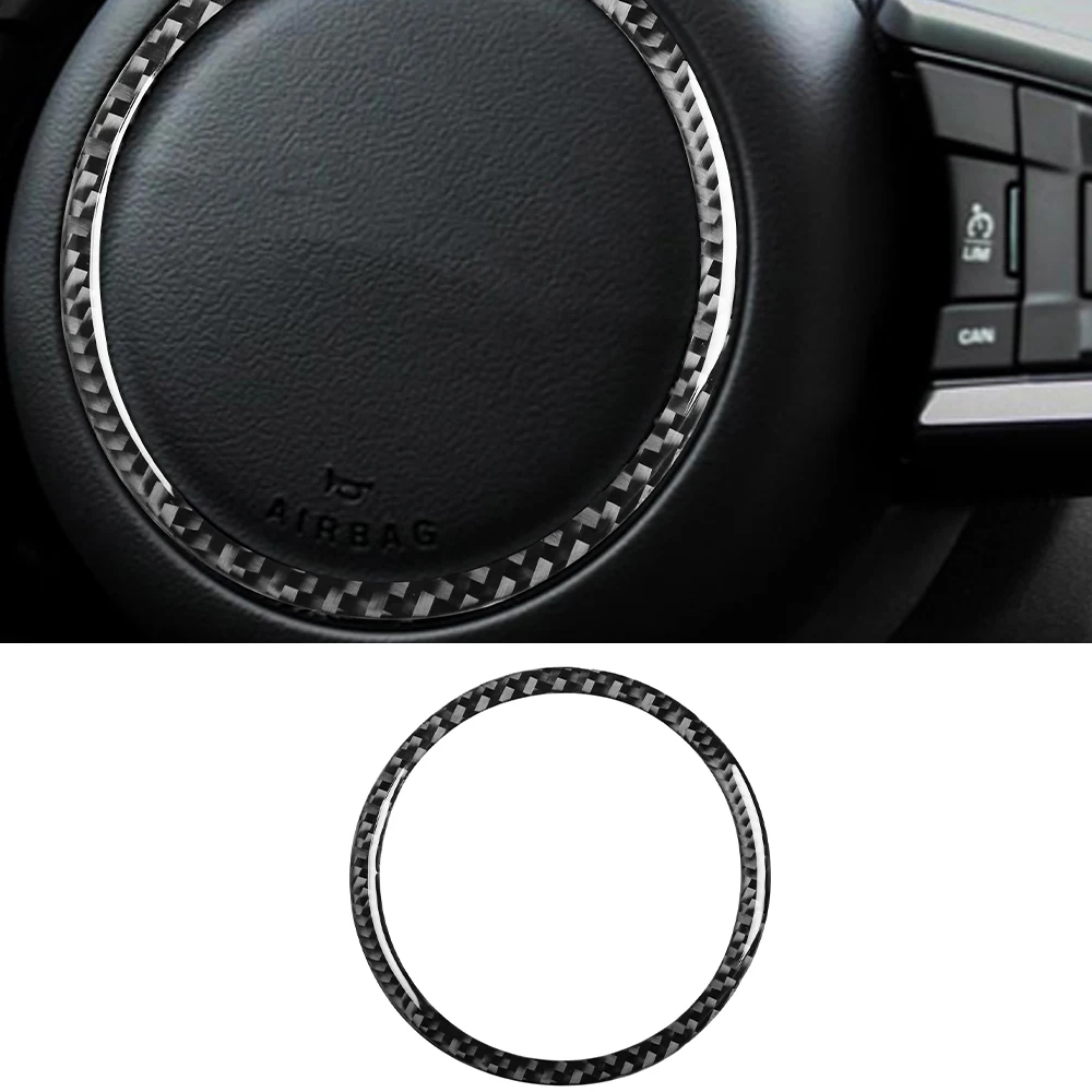 

Для Jaguar F-PACE X761 2016-2020 украшение рулевого колеса Обложка Наклейка отделка стикер для автомобиля аксессуары для интерьера из углеродного воло...
