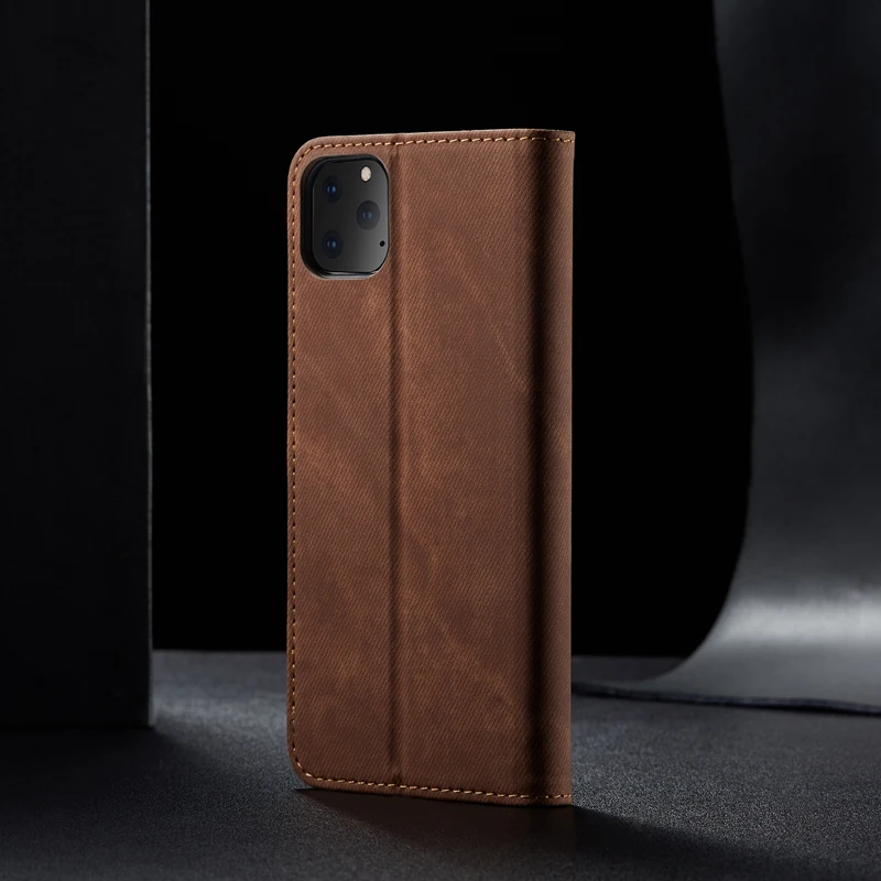 Funda Case for iPhone 11 Pro Max Flip XS MAX XR 6S 7 8 Plus Jeans PU Leather Wallet Shell Phone Cover For | Мобильные телефоны и