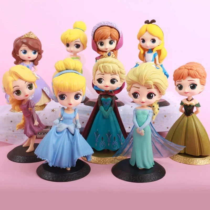 

New 8 Style Disney Frozen Princess Anna Elsa Action Figures PVC Model Dolls Collection Birthday Gift Kids Toys Gifts