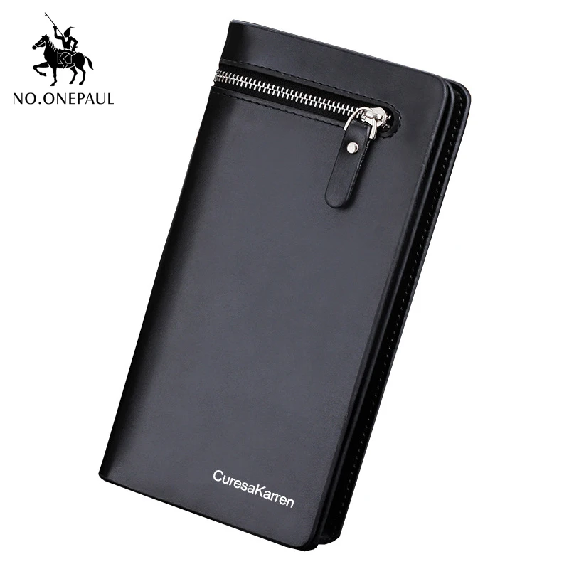 Новинка 2020 мужской кошелек NO.ONEPAUL длинный клатч на молнии Корейская мужская сумка