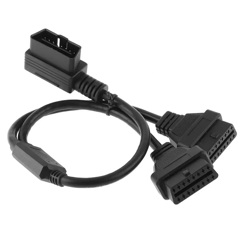 OBD II OBD2 90 градусов 16 штырьковый штырь 2 Расширенный Соединительный кабель адаптер
