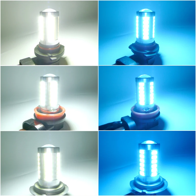 2x Auto Driving Fog Lights H8 H11 H7 9005 9006 HB3 HB4 LED Lamp For Ford Kuga 2018 2017 2016 2015 Focus Mondeo Explorer | Автомобили и