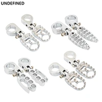 1 25 32mm highway foot pegs mx style engine guard carsh bar footrests mount clamps for harley sportster xl 883 softail dyna