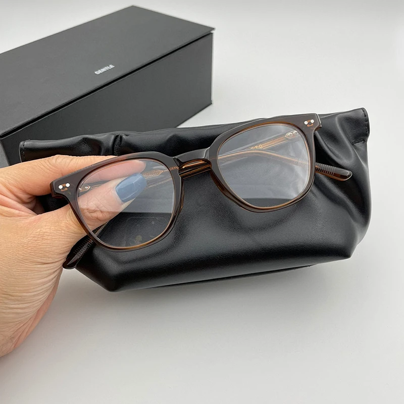 

2021 New Korea LUTTO Acetate Eyelasses GENTLE Frames Acetate Optical Mirror Myopia Men's And Women's Anti-blue Light Glasses