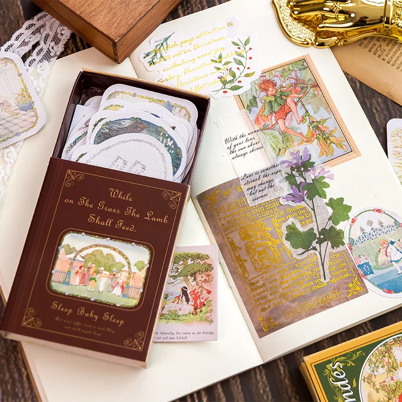 60 шт. винтажные Стикеры для дневника | Канцтовары офиса и дома