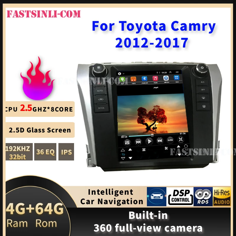 64 Гб Tesla стиль мультимедийный плеер Android вертикальный экран GPS для Toyota Camry 2012 2017