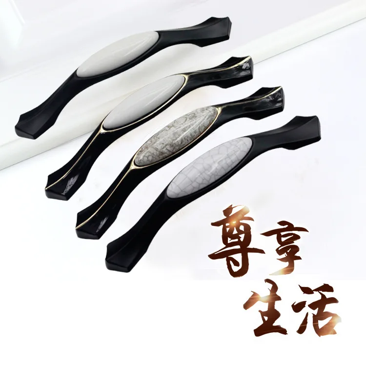 1 шт. ручки для двери шкафа Простые керамические мебельные и из цинкового сплава |