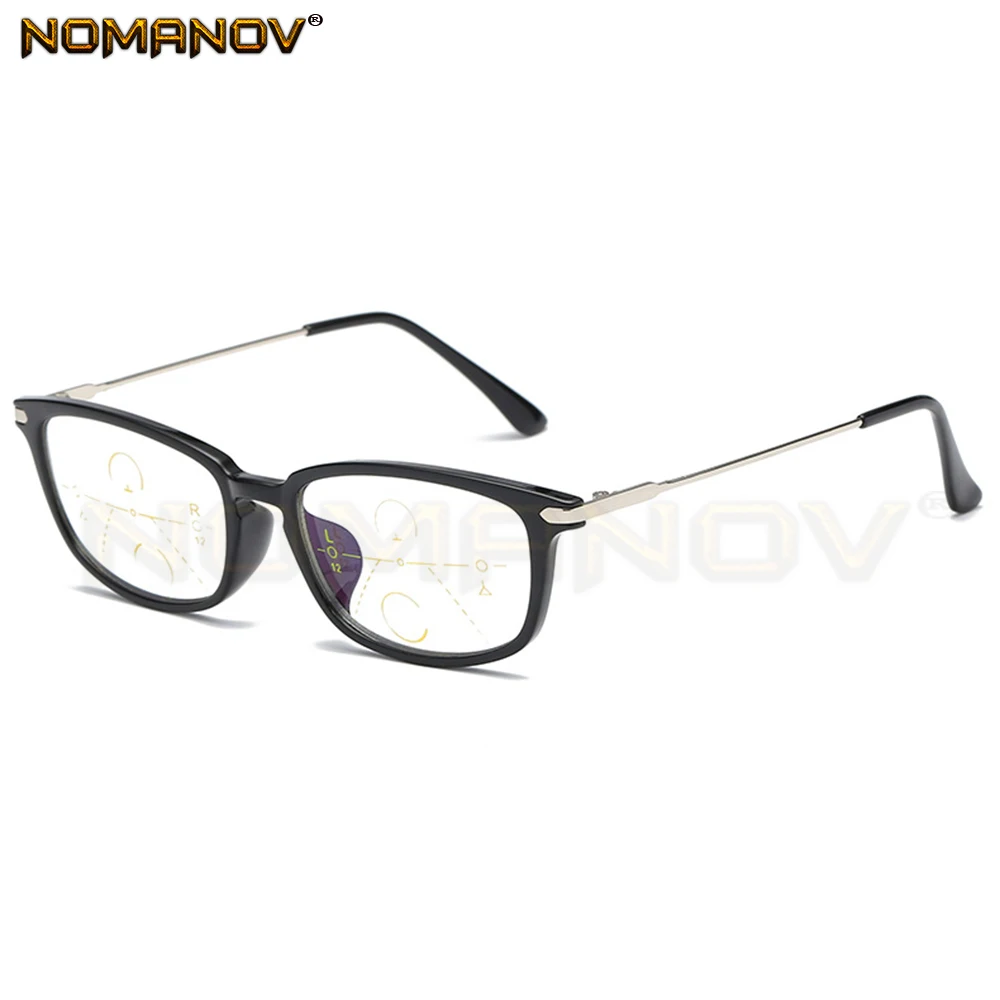 

Retro Hand Made Frame Anti-fatigue Lens Men Women Progressive Multifocus Reading Glasses Add 75 100 125 150 175 200 to 400