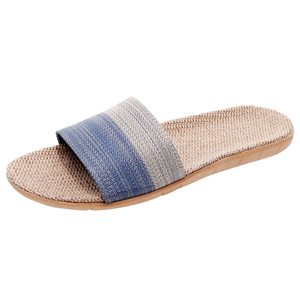 

30# Shoes Woman 2020 Summer Men Cotton Linen Beach Breathable Shoes Sandals Home Slipper Flip-flops Shoes Sapatos Mulher Sapato